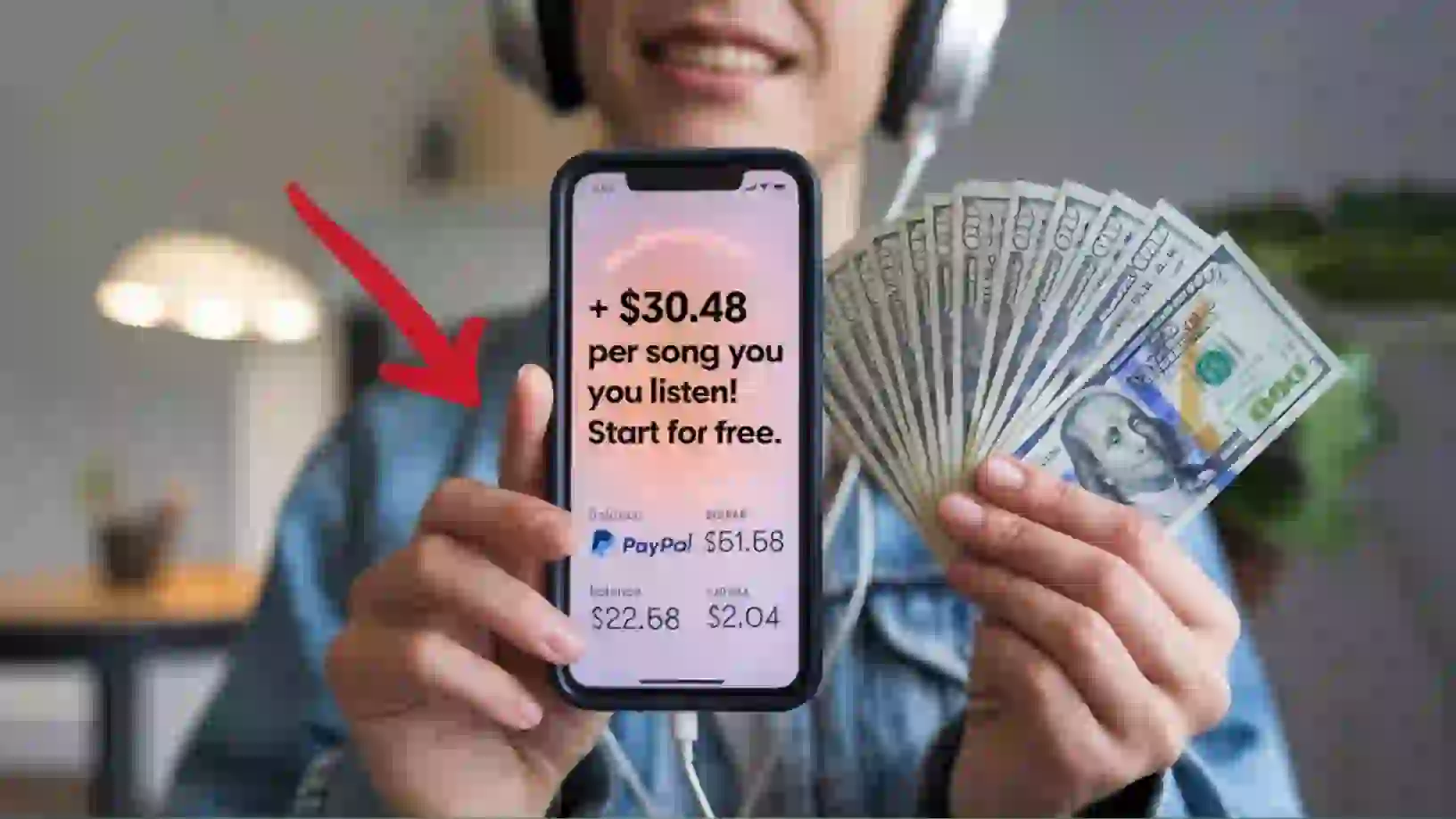 Listen music and earn money app without investment