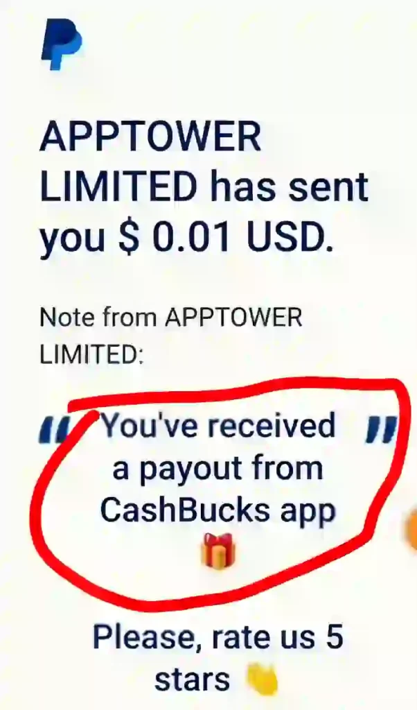 cashbucks app payment proof