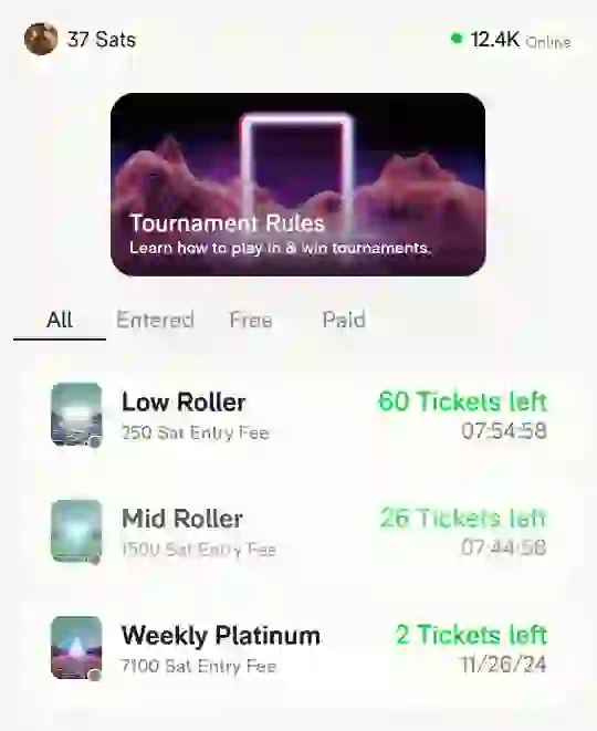 ember tournaments option for earning