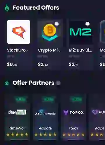 freecash provides you various offers and it is also partnered with high paying offerwall providers