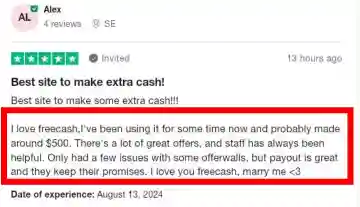 how much can you make on freecash