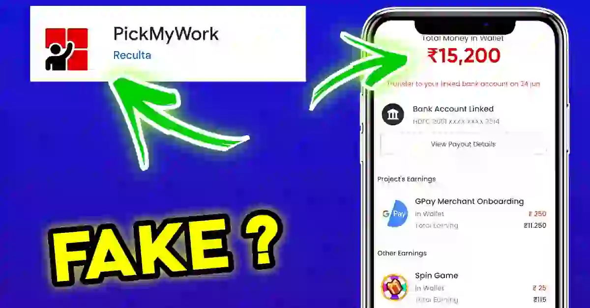 pickmywork app is real or fake